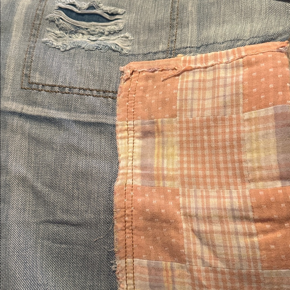 NEW POL Light Blue Patchwork Jeans! SZ Med - Picture 11 of 16